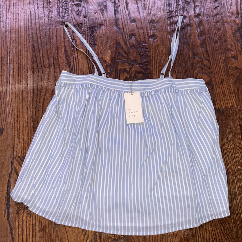A New Day Stripped Blue and White blouse